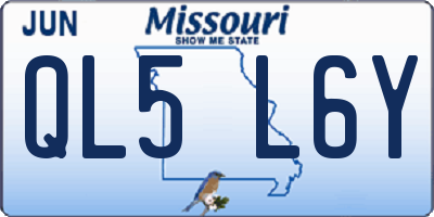 MO license plate QL5L6Y