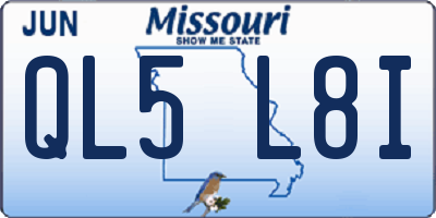MO license plate QL5L8I