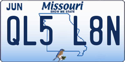 MO license plate QL5L8N