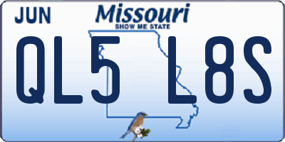 MO license plate QL5L8S