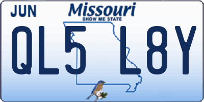 MO license plate QL5L8Y