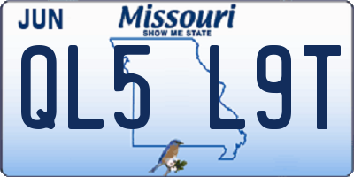 MO license plate QL5L9T
