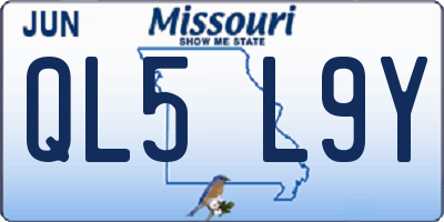 MO license plate QL5L9Y