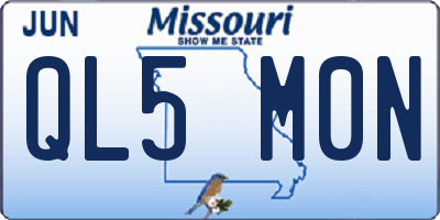 MO license plate QL5M0N