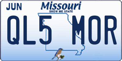 MO license plate QL5M0R