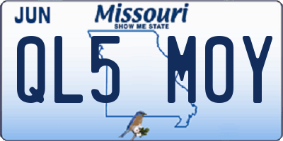 MO license plate QL5M0Y
