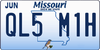 MO license plate QL5M1H