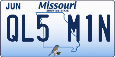 MO license plate QL5M1N