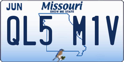 MO license plate QL5M1V