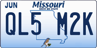 MO license plate QL5M2K