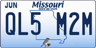 MO license plate QL5M2M