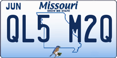 MO license plate QL5M2Q