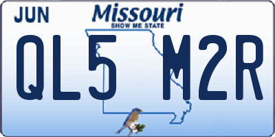 MO license plate QL5M2R