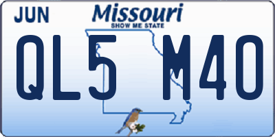 MO license plate QL5M4O