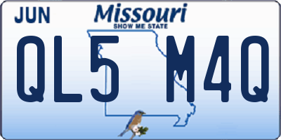 MO license plate QL5M4Q