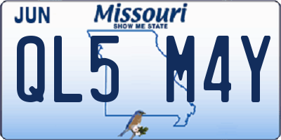 MO license plate QL5M4Y