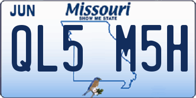 MO license plate QL5M5H