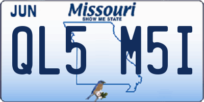 MO license plate QL5M5I