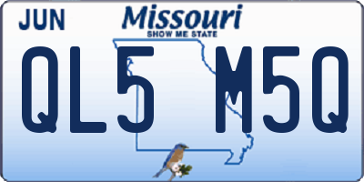 MO license plate QL5M5Q
