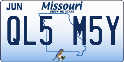 MO license plate QL5M5Y