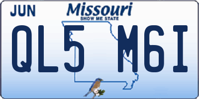 MO license plate QL5M6I