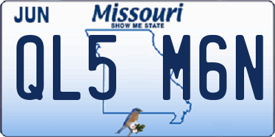 MO license plate QL5M6N