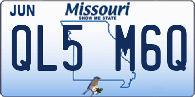 MO license plate QL5M6Q