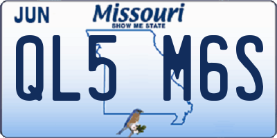 MO license plate QL5M6S