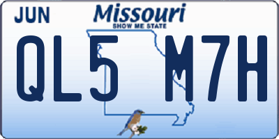 MO license plate QL5M7H