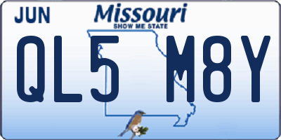 MO license plate QL5M8Y