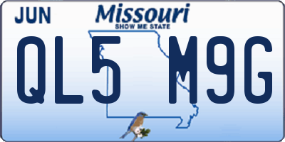 MO license plate QL5M9G