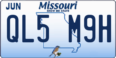 MO license plate QL5M9H