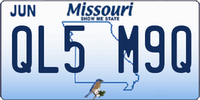 MO license plate QL5M9Q