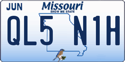 MO license plate QL5N1H