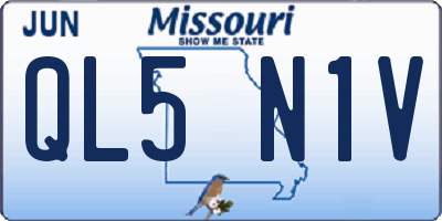 MO license plate QL5N1V