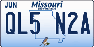 MO license plate QL5N2A