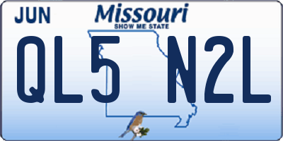 MO license plate QL5N2L