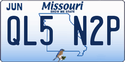 MO license plate QL5N2P