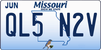 MO license plate QL5N2V