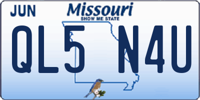 MO license plate QL5N4U