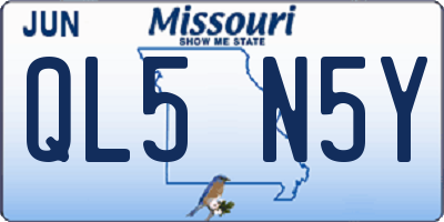 MO license plate QL5N5Y