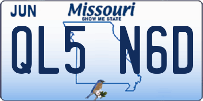 MO license plate QL5N6D