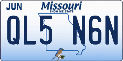 MO license plate QL5N6N