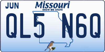 MO license plate QL5N6Q