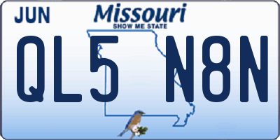 MO license plate QL5N8N