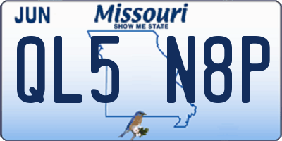 MO license plate QL5N8P