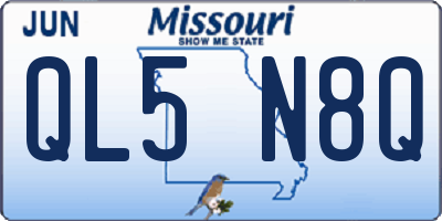 MO license plate QL5N8Q