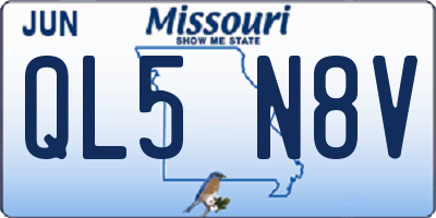 MO license plate QL5N8V
