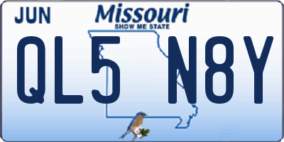 MO license plate QL5N8Y