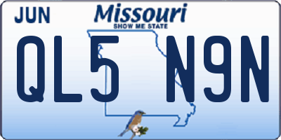 MO license plate QL5N9N